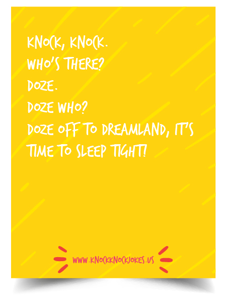Knock Knock Jokes About Sleep